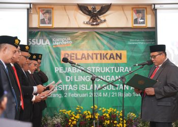 Rektor Unissula Lantik Pejabat Baru