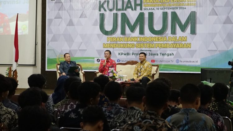 FE Unissula Selenggarakan Kuliah Umum Perkembangan Sistem Pembayaran