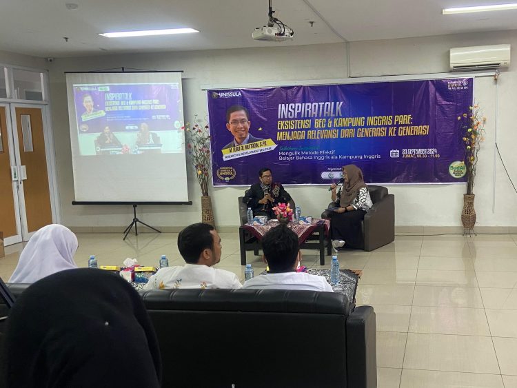 Cilad dan Prodi Pendidikan Bahasa Inggris Unissula Selenggarakan Inspiratalk Menggali Eksistensi BEC dan Kampung Inggris Pare