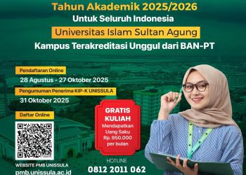 Unissula Masih Buka Beasiswa KIP-K Sampai 27 Oktober 2025